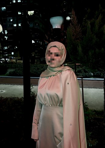 Açık yeşil Uzun abiye Elbise - Görsel 11