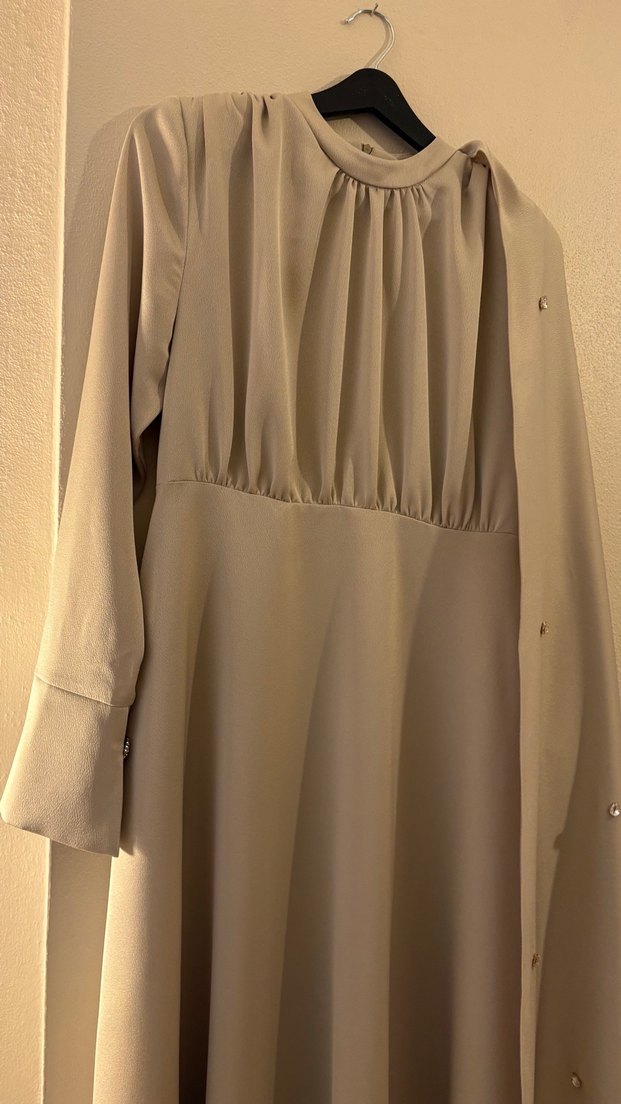 Açık yeşil Uzun abiye Elbise - Görsel 2