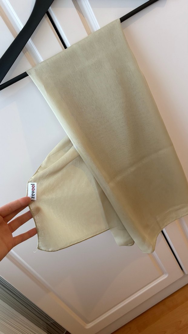 Kadın açık yeşil Şal - Görsel 3