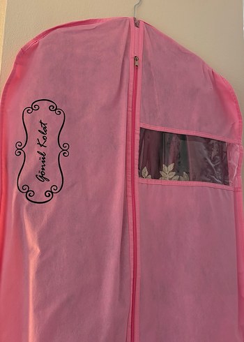 Uzun Kollu Mor İşlemeli Abiye Elbise - Görsel 7