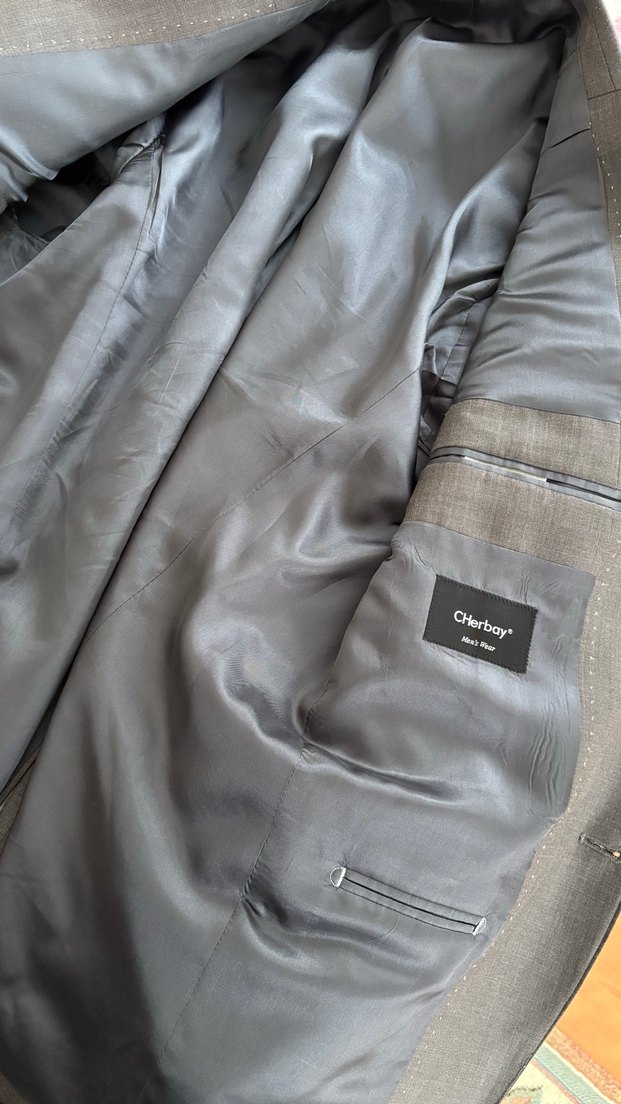 Gri Erkek Ofis Takım Elbise Ceket - Görsel 2