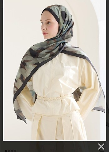 Armine fresh scarfs noa desen kahverengi şal