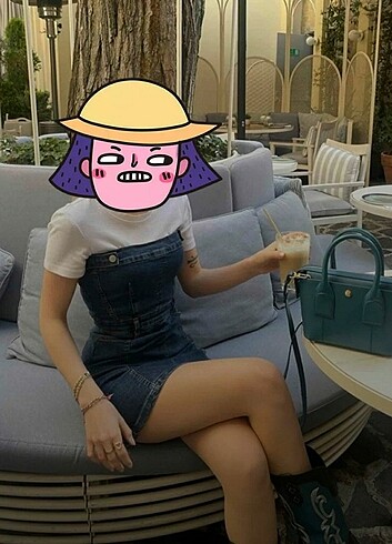 Straplez denim elbise ????