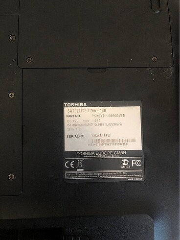 Beden Renk Toshiba Satellite L755-14D