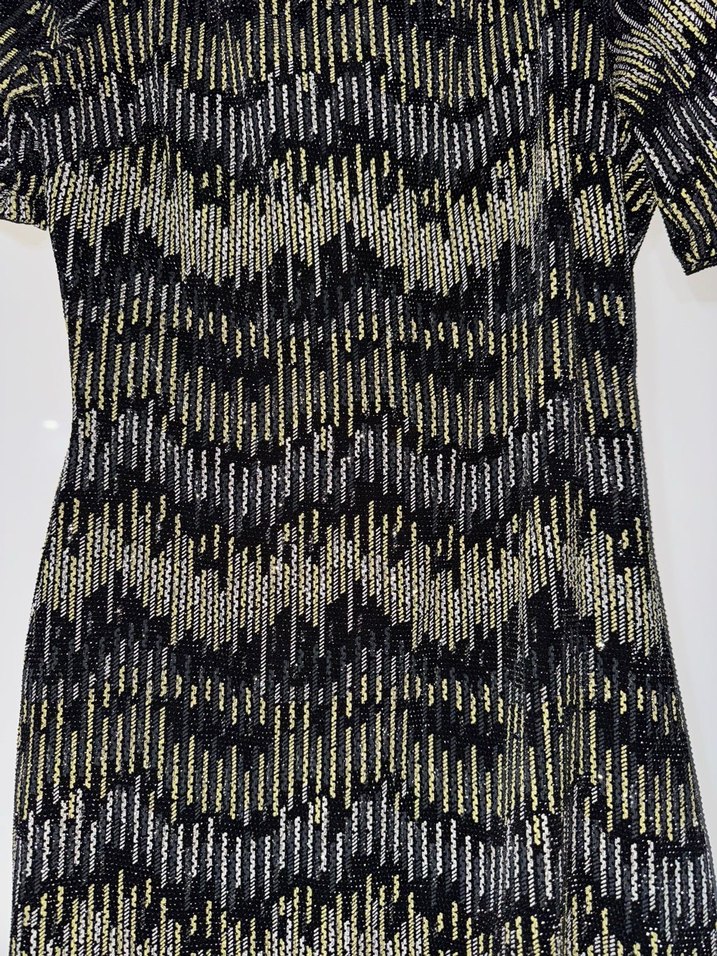 Gri Pilili Kısa Kollu Midi Elbise - Görsel 2