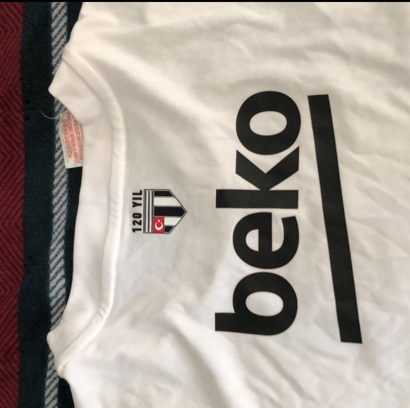 Beyaz Baskılı Erkek Kısa Kollu orjinal beşiktaş forması - Görsel 5