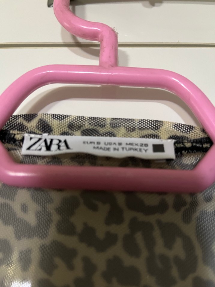 Kız  Kahverengi Desenli Fırfırlı Elbise - Görsel 3