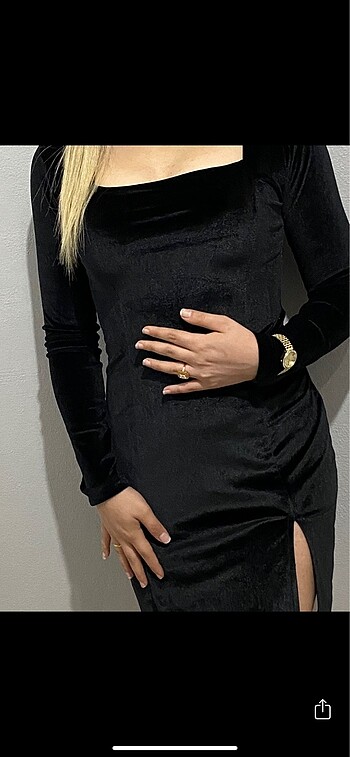 Zara Kadife Mini Elbise