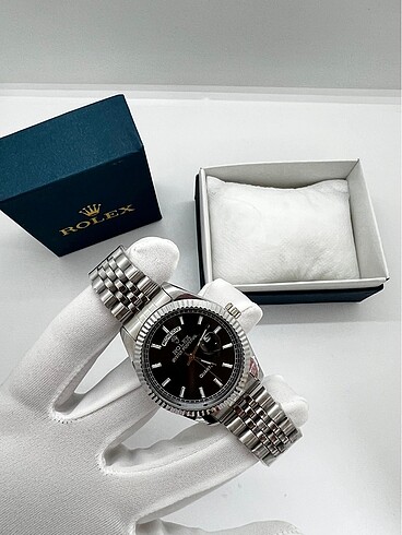 Rolex Erkek Gümüş/Siyah Kol Saati