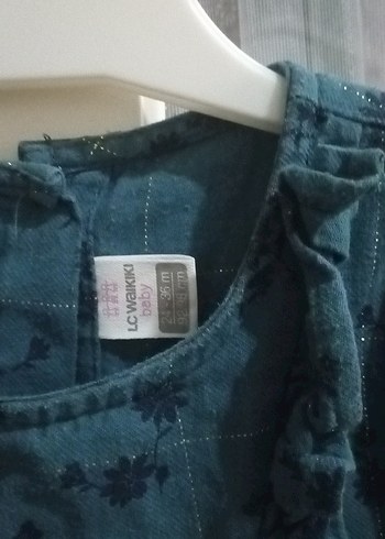 Kız Çocuk Fırfırlı Uzun Kollu Kot Elbise - Görsel 2