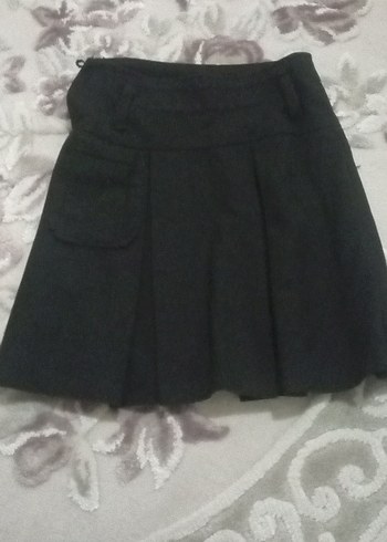 Siyah Pilili Midi Mini Etek - Görsel 2