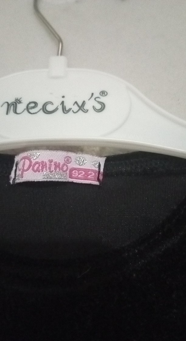 Siyah Kız Çocuk Uzun Kollu Fırfırlı Bluz - Görsel 4