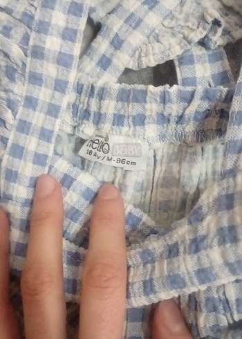 Uzun Kollu Mavi Kız Çocuk Elbise - Görsel 8