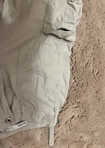 34 Beden Bershka Bej Kadın Cargo Rahat Kesim Pantolon