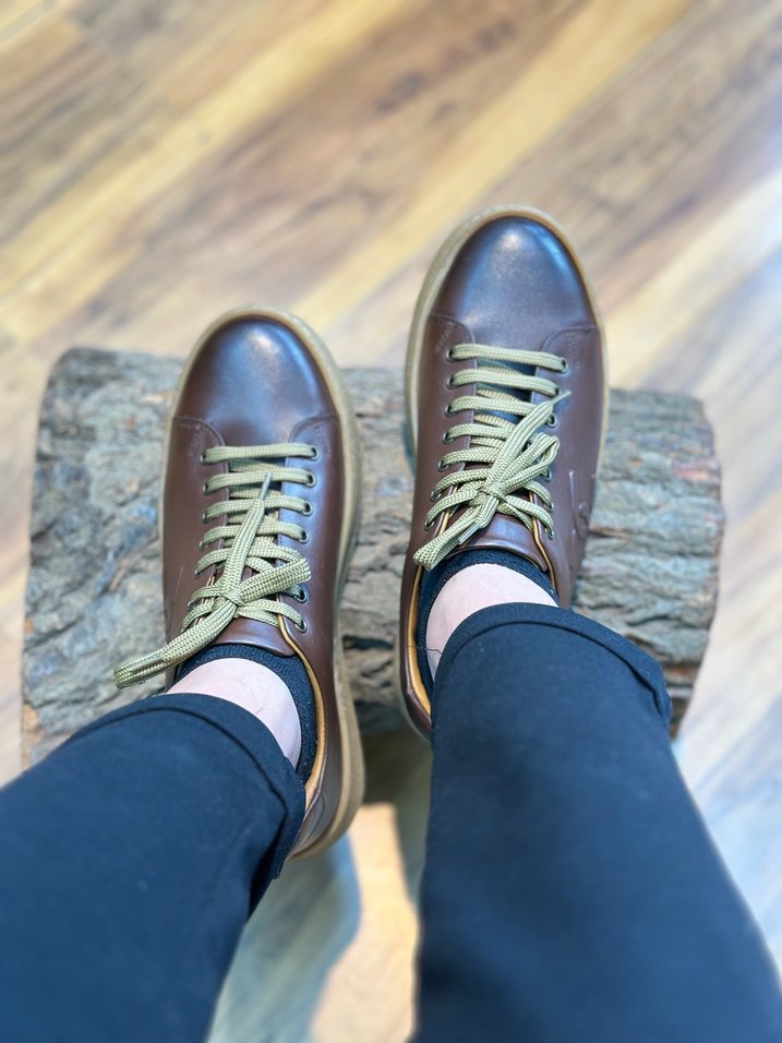 Kahverengi Deri Bağcıklı Erkek Günlük Ayakkabı - Görsel 2