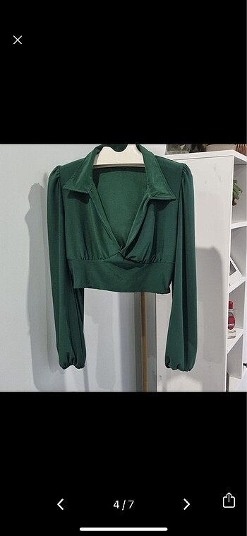 l Beden yeşil Renk Penye Bluz