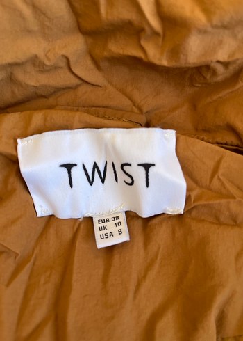 Twist Düğmeli Kahverengi Kadın Kolsuz Yelek