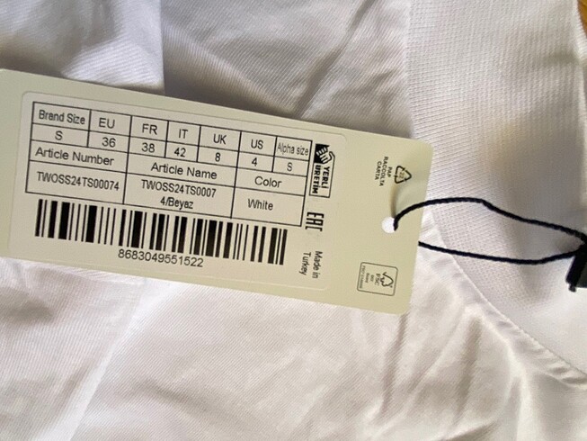 s Beden Beyaz Tshirt