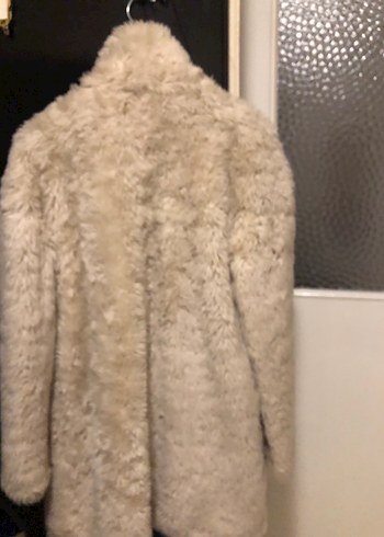 Kürk kaban krem rengi Bershka - Görsel 3