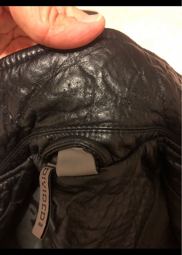 Siyah Deri yelek - Görsel 5