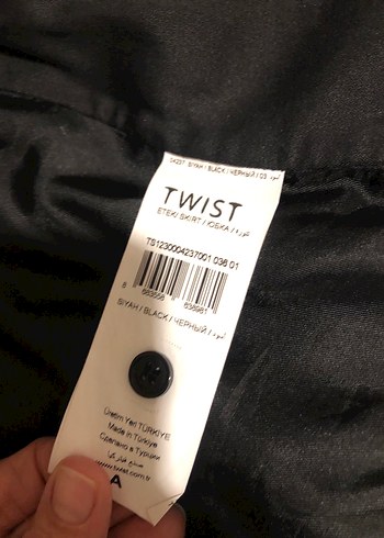 Drapeli Siyah Mini Etek - Görsel 6