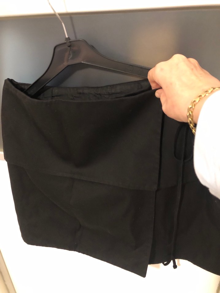 Drapeli Siyah Mini Etek - Görsel 2