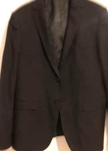 Düğmeli Siyah Erkek Ofis Ceketi - Görsel 2