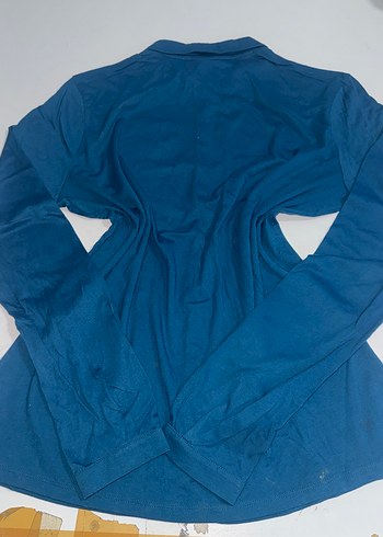 Uzun Kollu Mavi Kadın Gömlek - Görsel 3