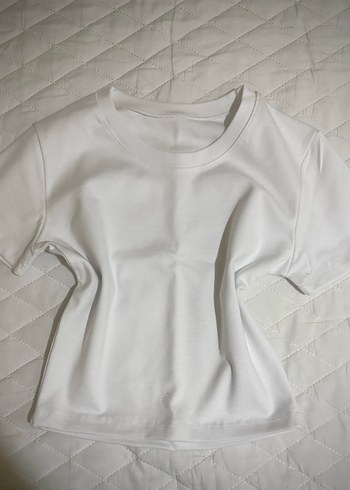 s Beden beyaz Renk Basic kısa kollu tişört / crop top