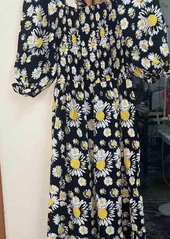 Çiçek Desenli Uzun Elbise - Görsel 3