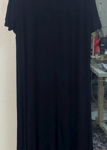 Siyah Uzun Kollu penye Kadın Elbise - Görsel 2