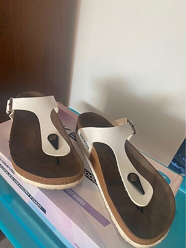 38 Beden beyaz Renk Birkenstock Terlik