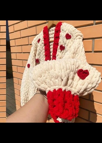 Tasarımcı puffy hırka