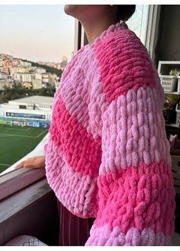 Diğer Alize puffy el örgüsü hırka 