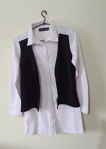 kadın süveterli gömlek - Görsel 2