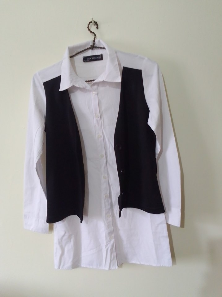 kadın süveterli gömlek - Görsel 2