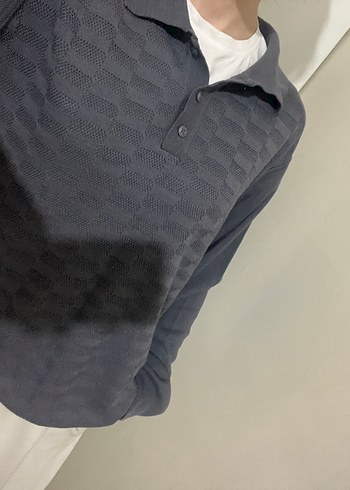 Gri Uzun Kollu Düğmeli Erkek Kazak - Görsel 5