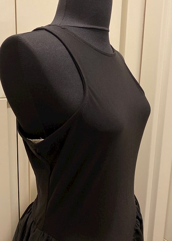 Siyah Uzun Drapeli Gotik Elbise - Görsel 6