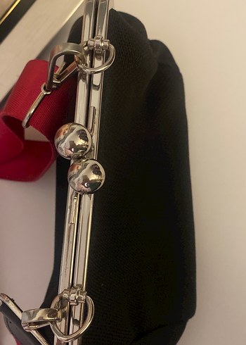 Siyah Süet Metal Tokalı Kadın Çanta - Görsel 4