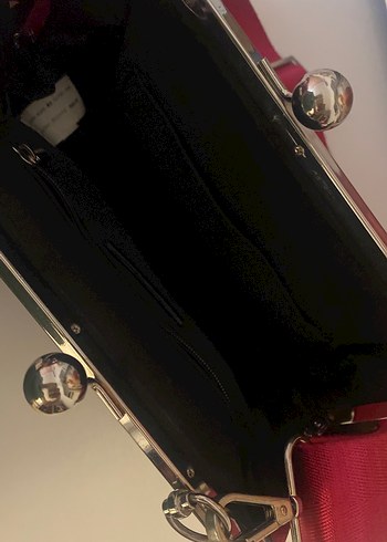 Siyah Süet Metal Tokalı Kadın Çanta - Görsel 6