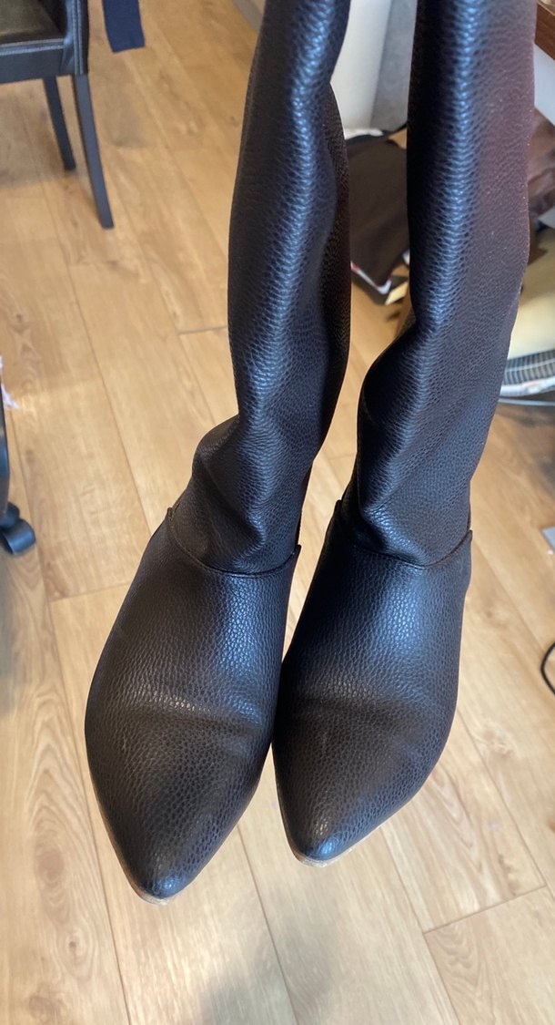 Acı kahve uzun kadın çizme - Görsel 2