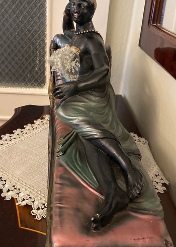 Siyah Renkli Dekoratif Kadın Biblo - Görsel 3