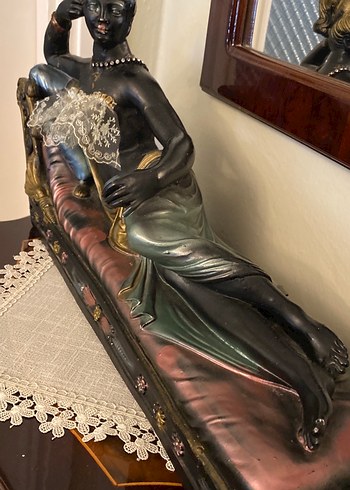 Siyah Renkli Dekoratif Kadın Biblo - Görsel 4