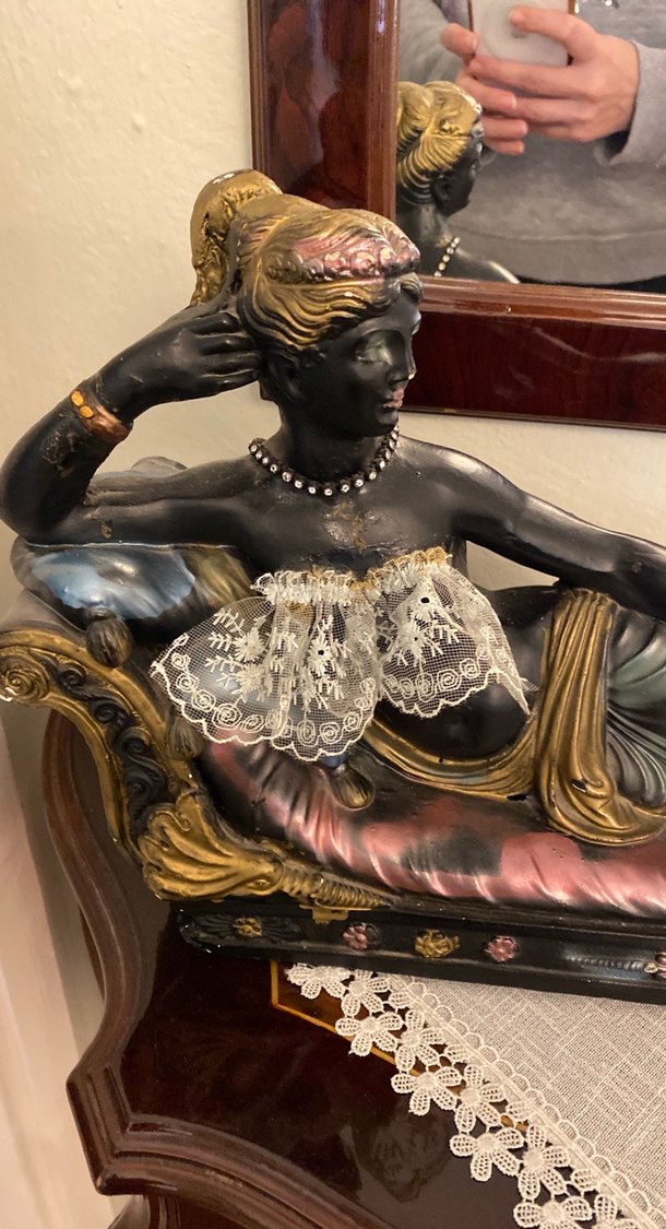 Siyah Renkli Dekoratif Kadın Biblo - Görsel 2