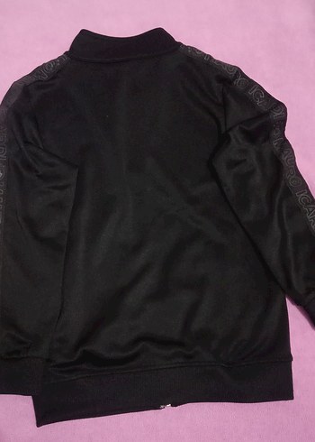 Erkek Siyah Nakışlı Fermuarlı Polar - Görsel 2