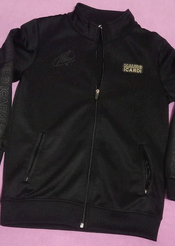 Erkek Siyah Nakışlı Fermuarlı Polar - Görsel 3