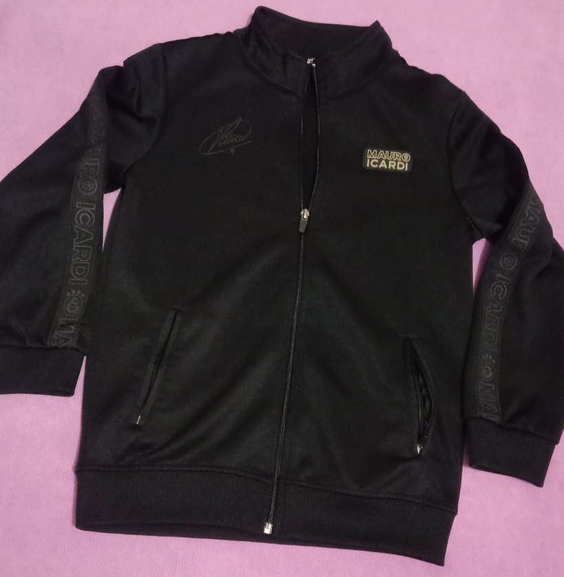 Erkek Siyah Nakışlı Fermuarlı Polar - Görsel 3