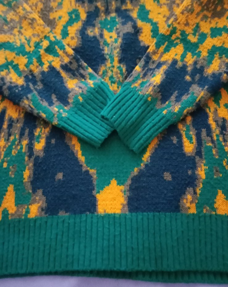 Bohem Çok Renkli Örgü Kadın Kazak - Görsel 2