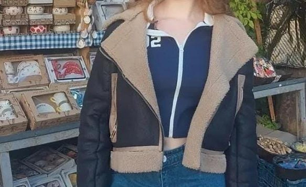 Kahverengi Kürklü Süet Biker Ceket - Görsel 3