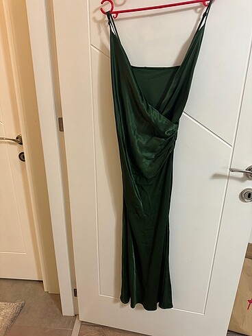 Saten orjinal Zara m beden elbise